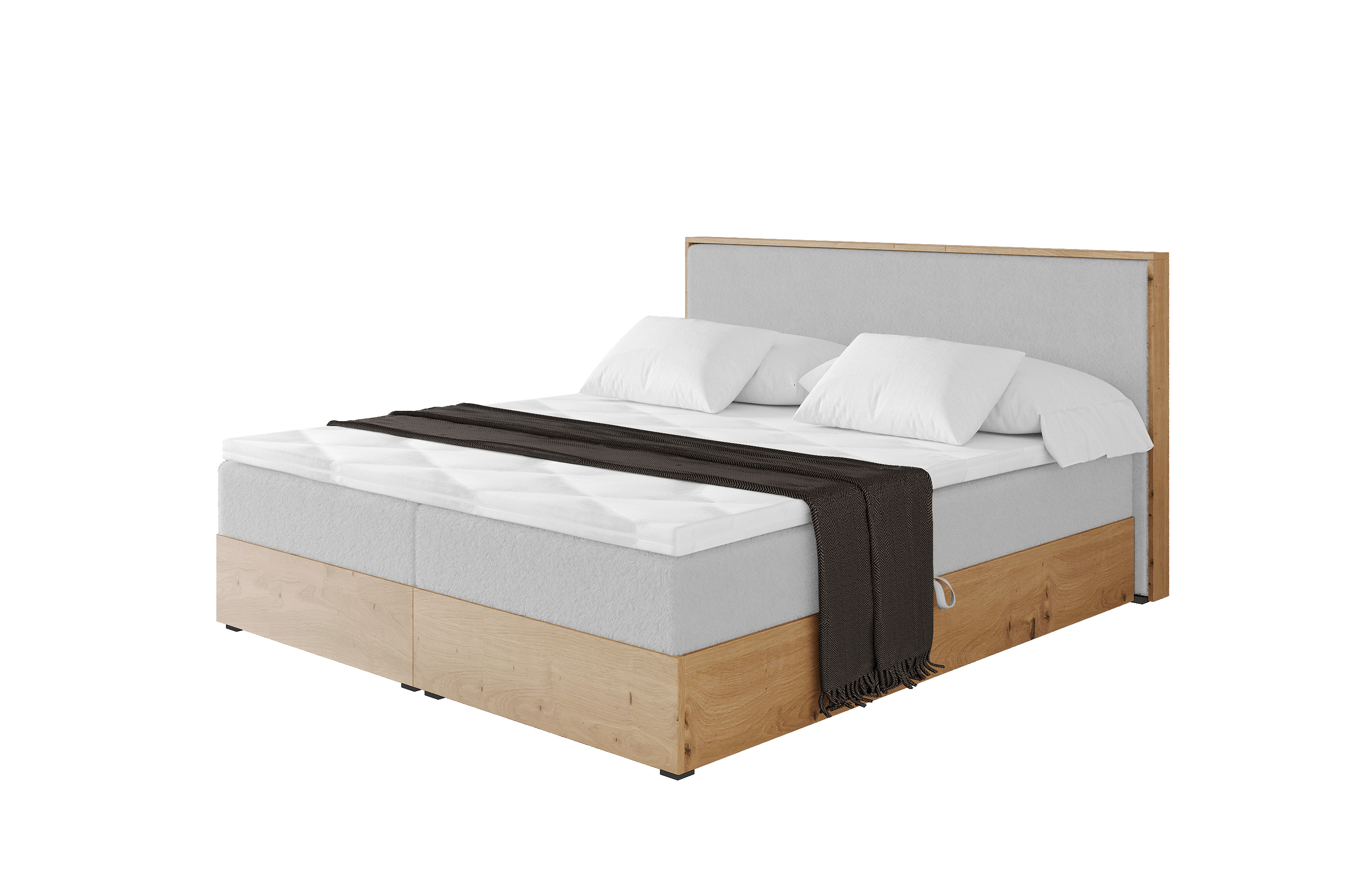 Boxbett LOLLI9 120x200 cm Hellgrau - Lapitt 03