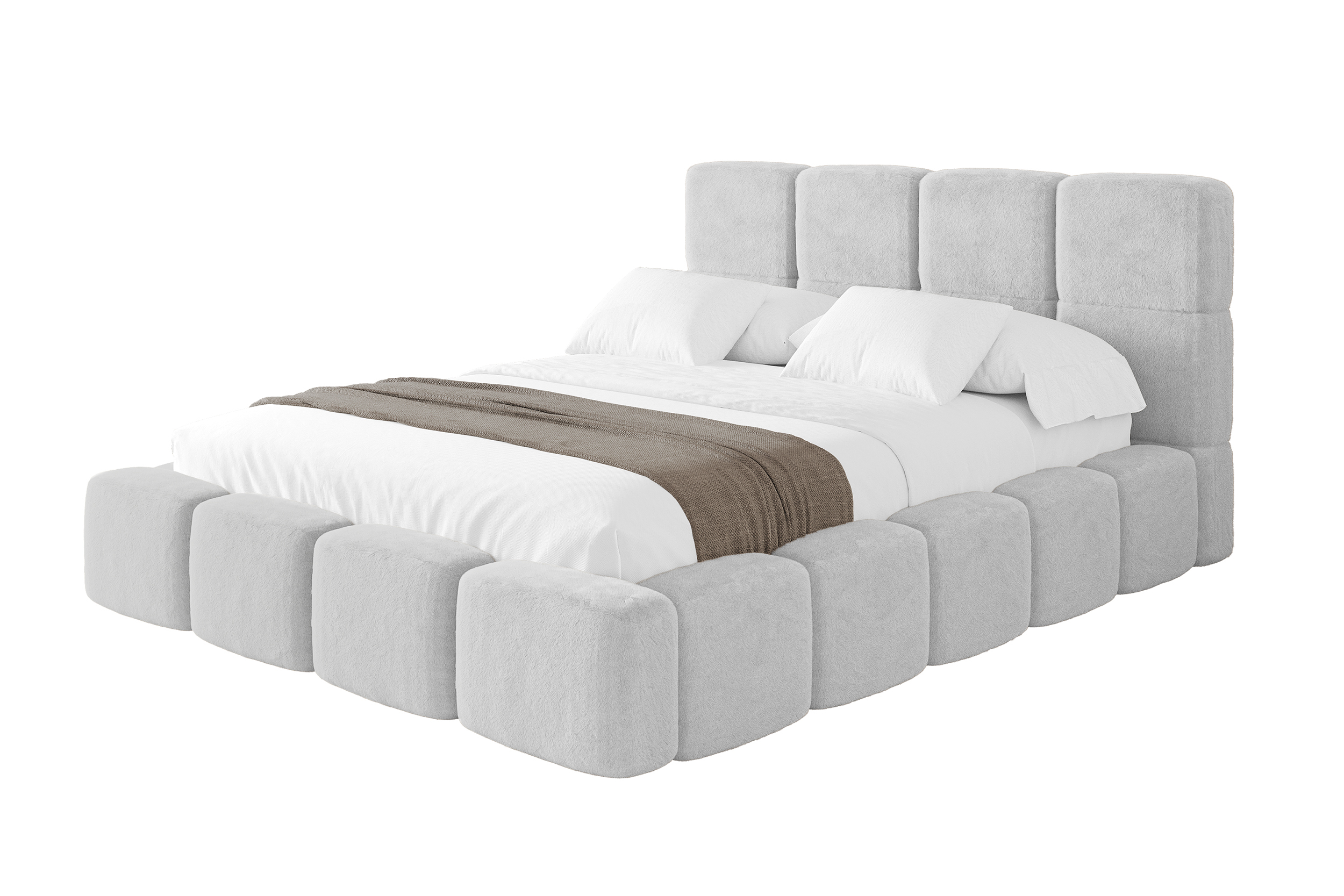 Polsterbett NATA 120x200 cm Hellgrau - Lapitt 03