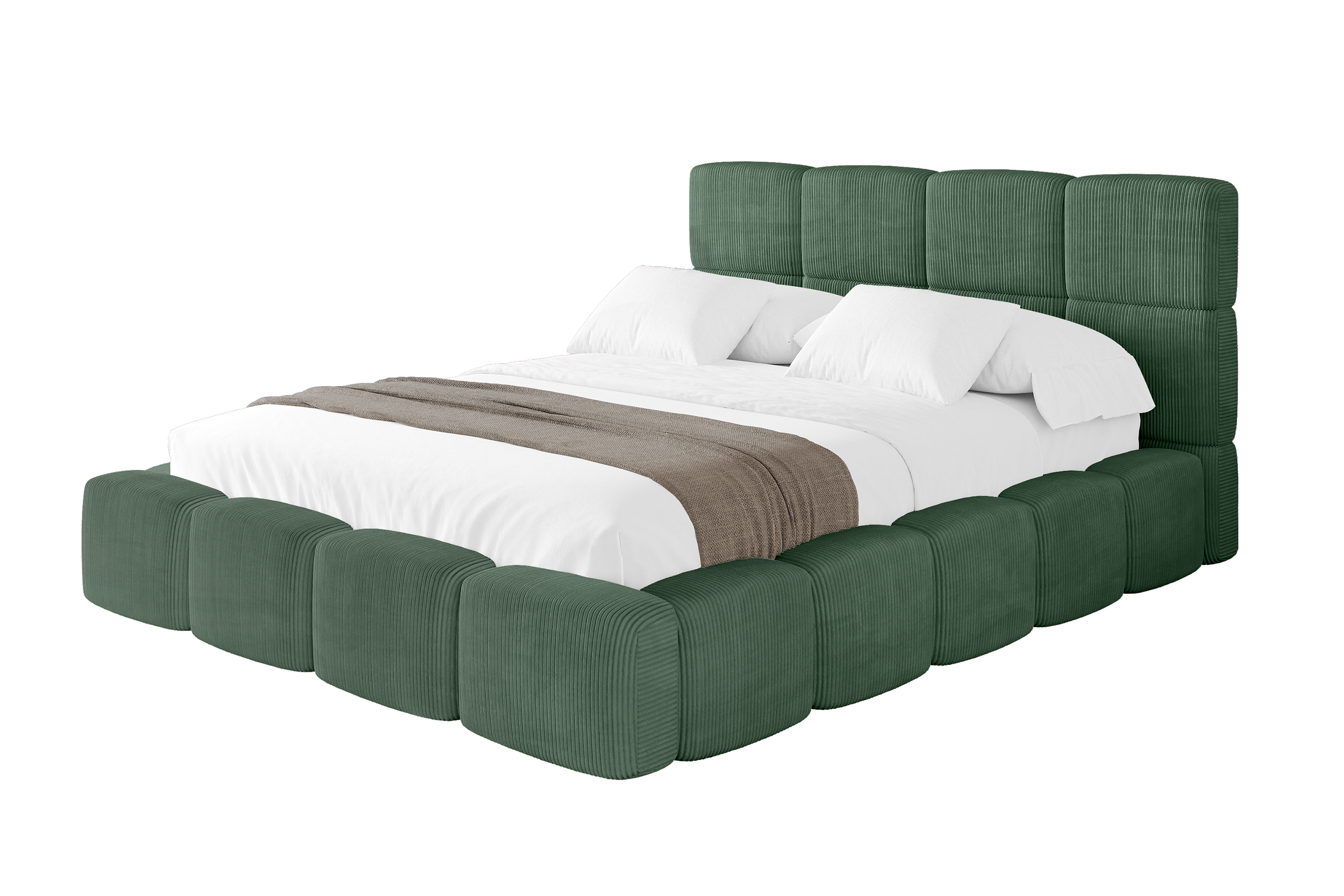 Polsterbett NATA 120x200 cm Grün - Poso 14