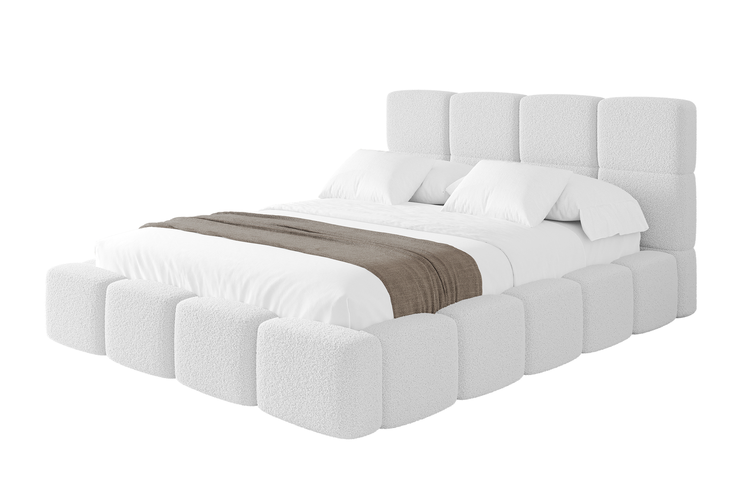 Polsterbett NATA 180x200 cm Weiß - Quelle 01