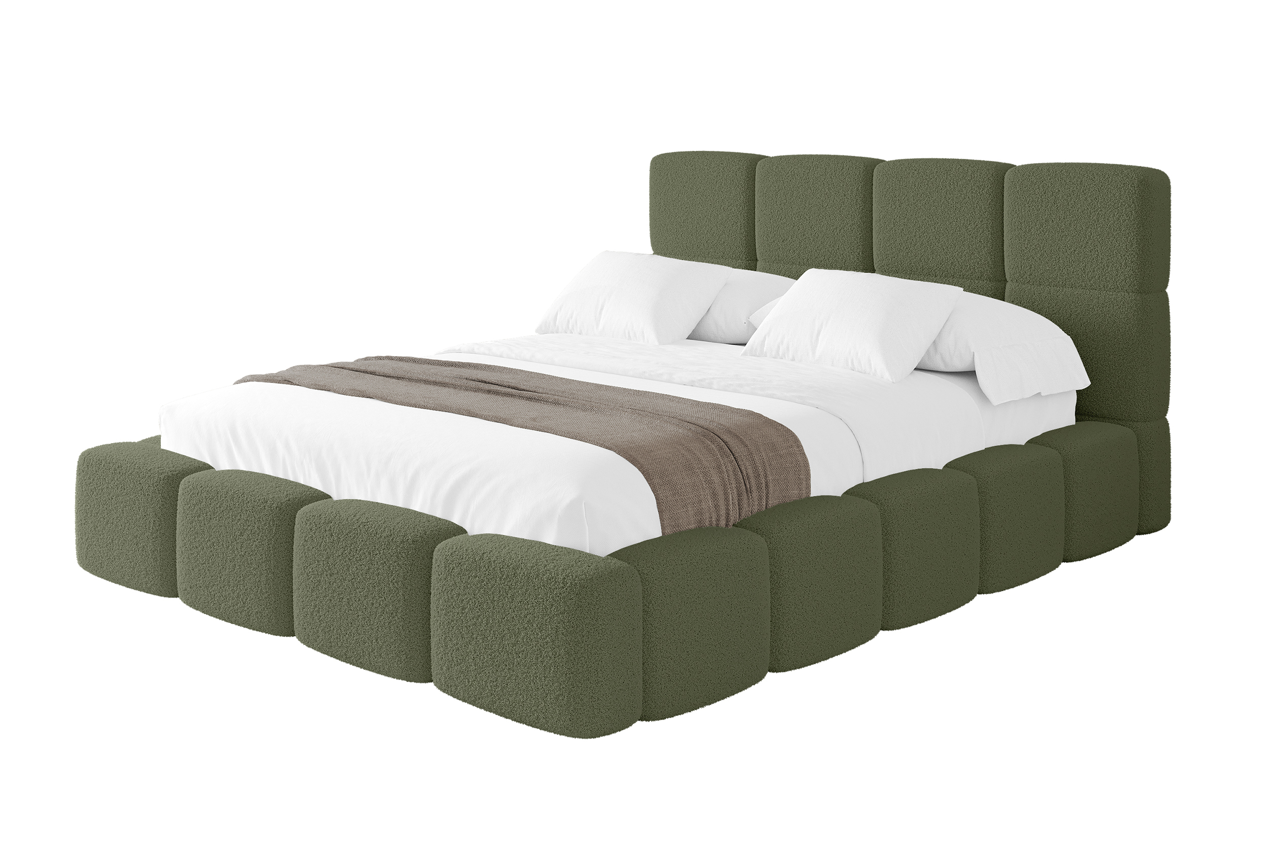 Polsterbett NATA 120x200 cm Grün - Quelle 38
