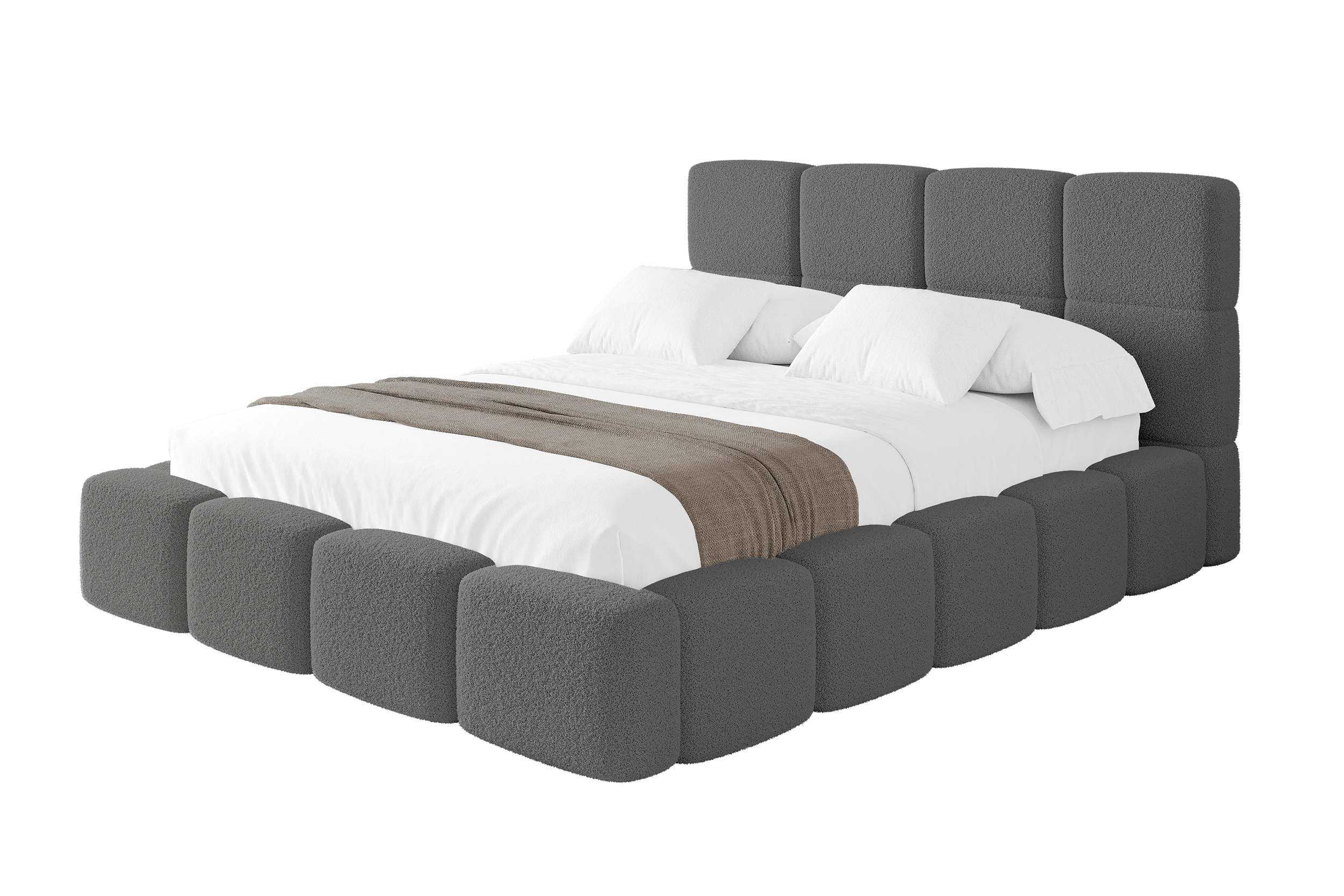 Polsterbett NATA 120x200 cm Grau - Quelle 92