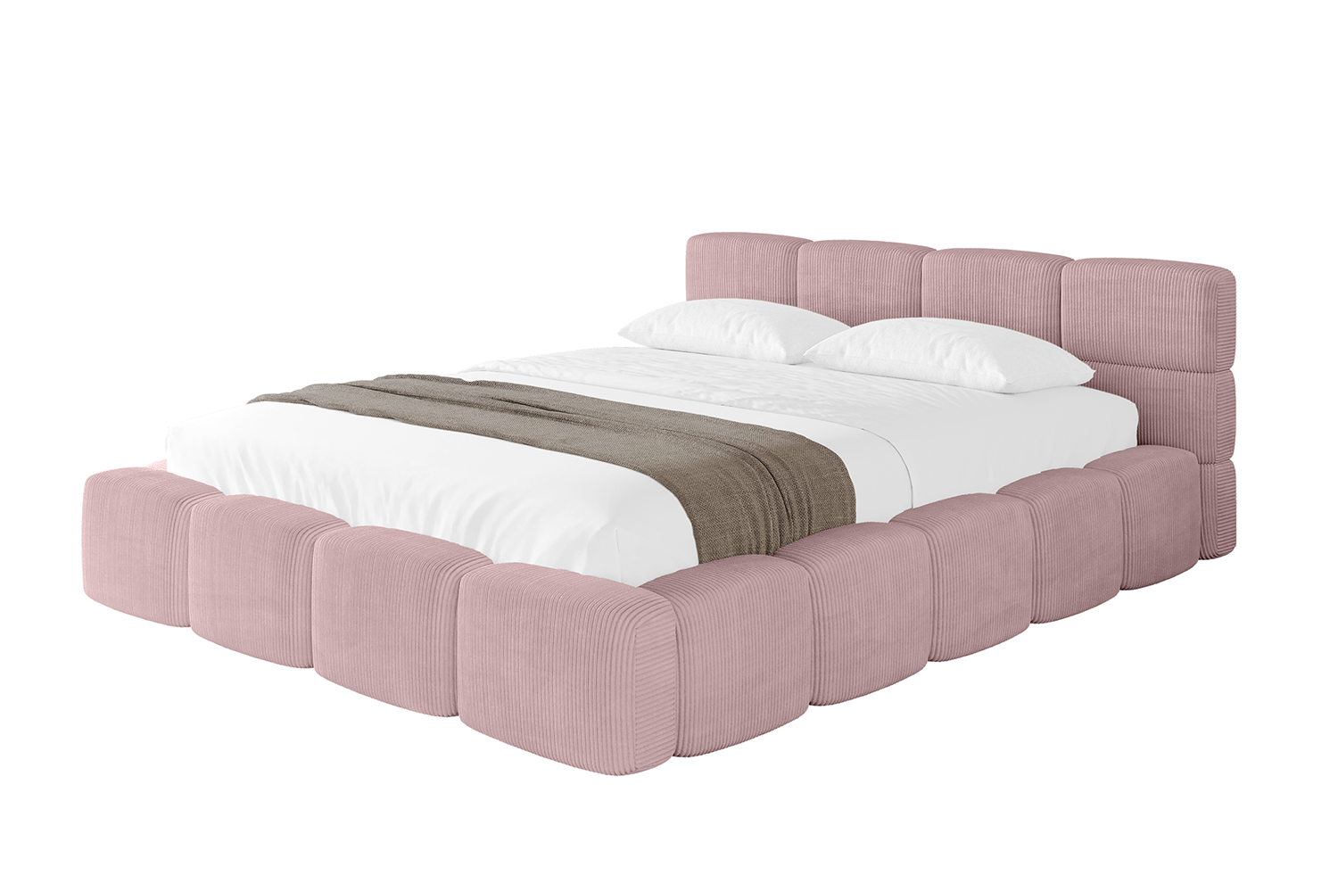 Polsterbett NATA-v1 160x200 cm Rosa - Poso 145