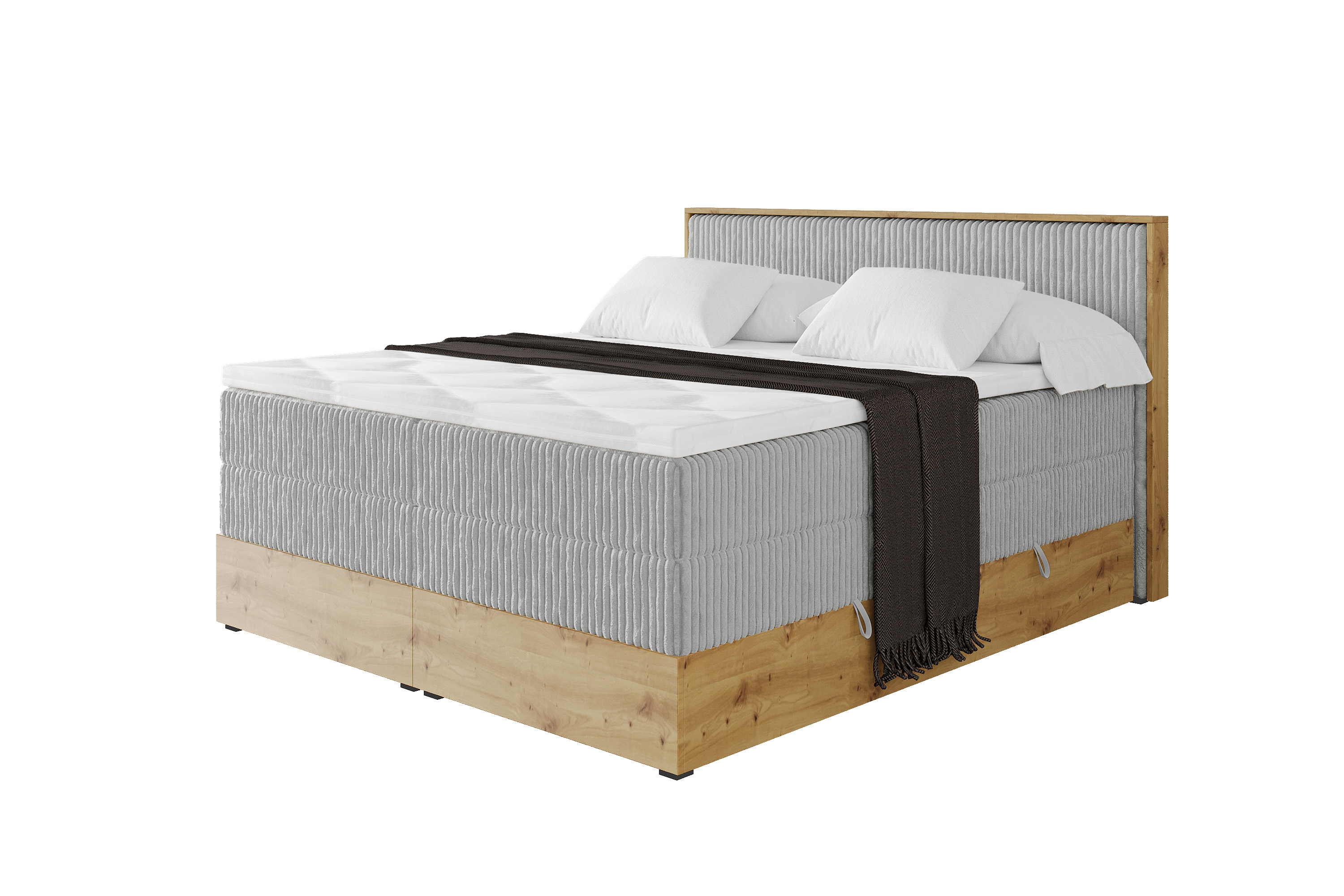 Boxspringbett LOLLI9-KING 120x200 cm Grau - Tilia 86
